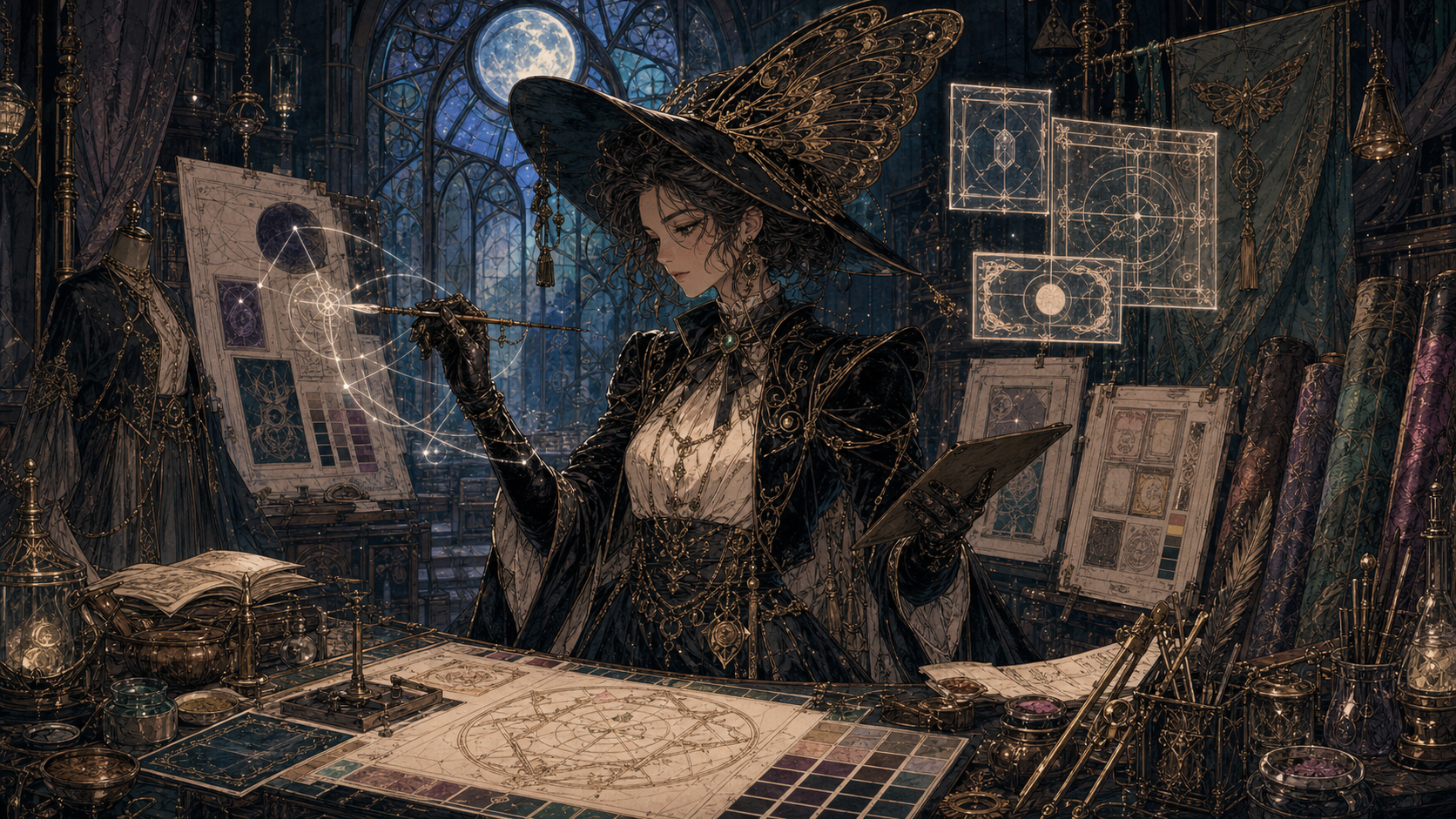 Designer agent: a maker arranging interface panels and design surfaces.
